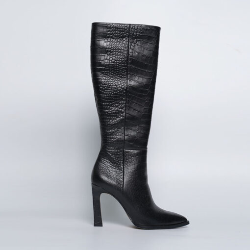 Luxury Croco Leather High Heel Boots – Custom Designer Women's Footwear