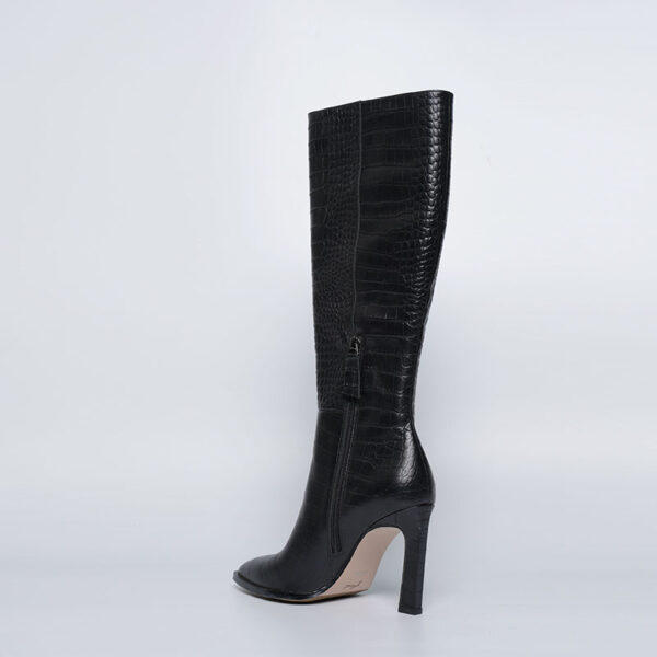 KM010-3.jpg Luxury Croco Leather High Heel Boots