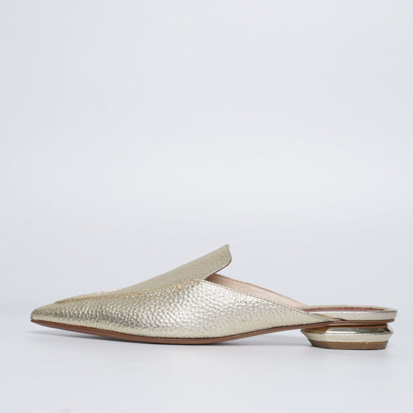 KM011-1.jpg Luxury Gold Leather Mules | Custom Women’s Designer Flats – Kaimoo