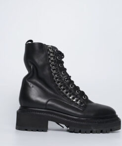 Luxury Lug Sole Combat Boots for Women – Custom Handmade Black Leather Boots
