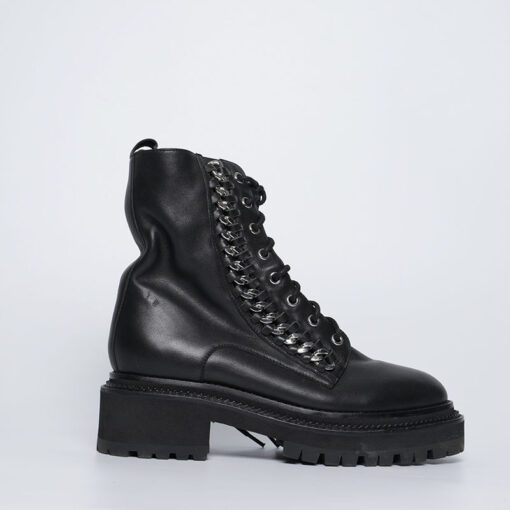 Luxury Lug Sole Combat Boots for Women – Custom Handmade Black Leather Boots