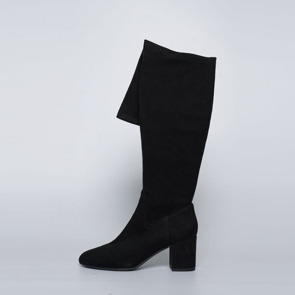 KM020-1.jpg Luxury Suede Stretch Knee-High Boots | Custom Women’s Designer Footwear
