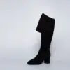 KM020-2.jpg Luxury Suede Stretch Knee-High Boots | Custom Women’s Designer Footwear