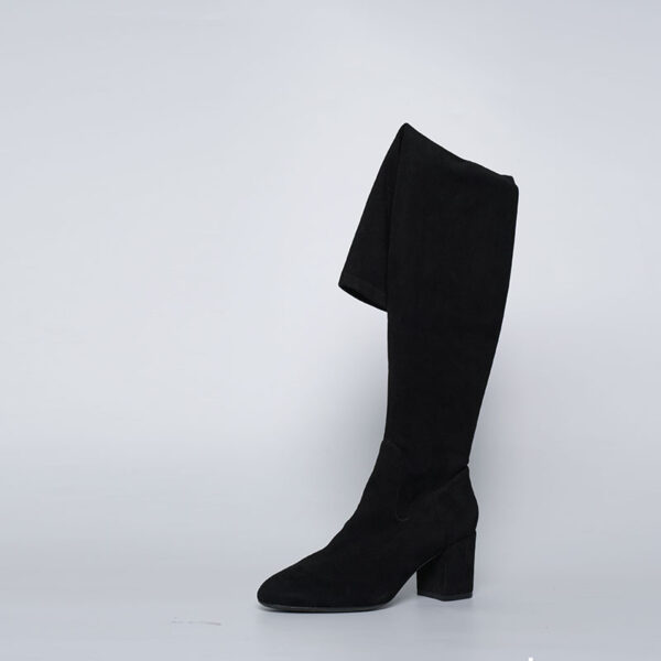 KM020-2.jpg Luxury Suede Stretch Knee-High Boots | Custom Women’s Designer Footwear