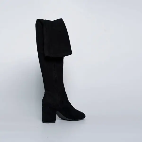 KM020-3.jpg Luxury Suede Stretch Knee-High Boots | Custom Women’s Designer Footwear