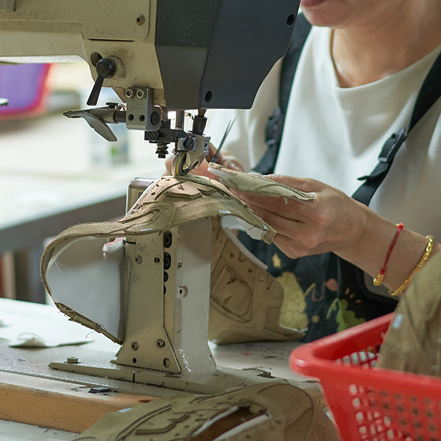 Women’s shoe manufacturing workshop with craftsmanship and quality control