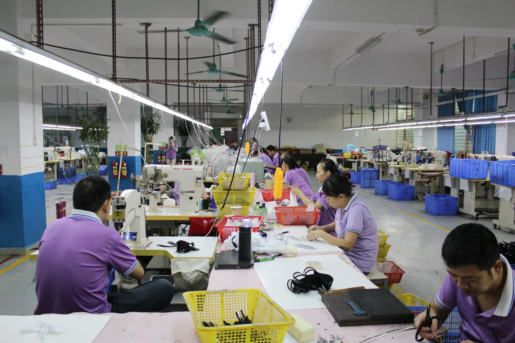Kaimoo Shoes partner factory production line for quality controlled OEM footwear manufacturing
